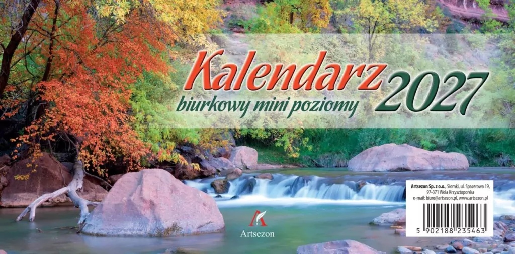 Kalendarz 2027 biurkowy mini poziomy - tantis.pl