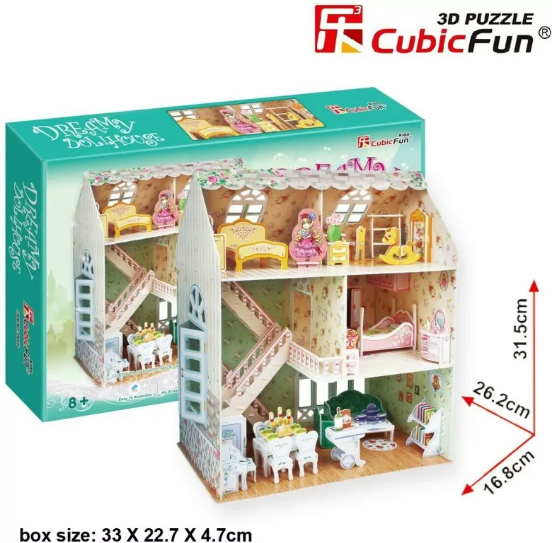 Puzzle 3D. Dreamy Dollhouse. Domek dla lalek - tantis.pl