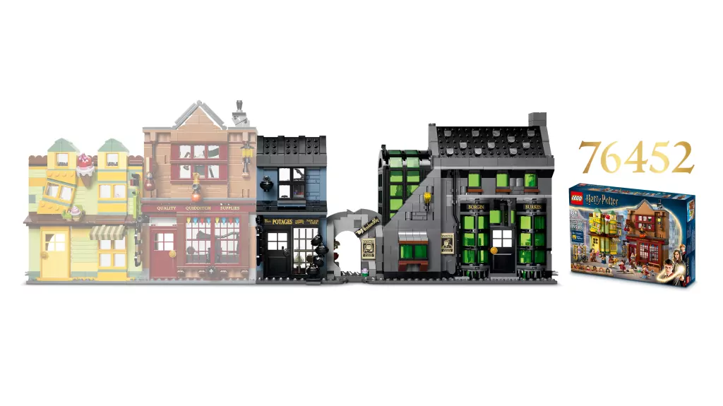 LEGO® Magiczne sklepy na ulicy Śmiertelnego Nokturnu 76471 - tantis.pl