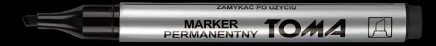 Marker permanentny ścięty czarny - tantis.pl