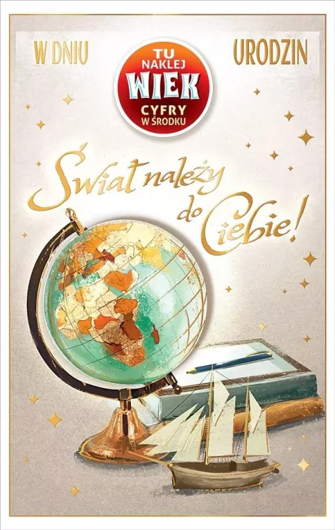 Kartka okolicznościowa Urodziny (wymienne cyfry) - tantis.pl