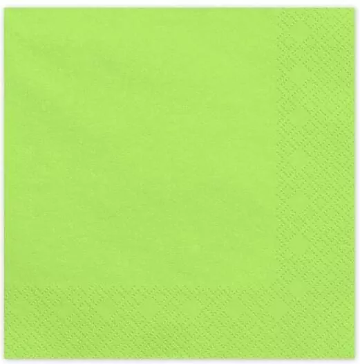 Serwetki papierowe jasny zielony 33x33cm - tantis.pl