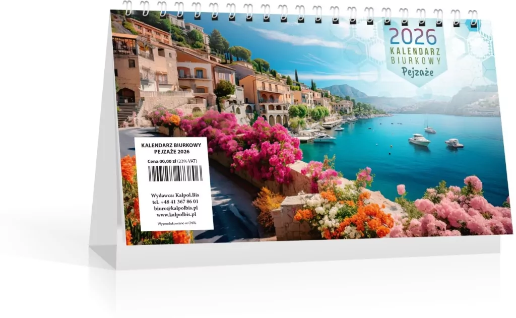 Kalendarz 2026 biurkowy pejzaże - tantis.pl