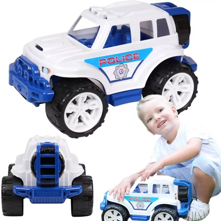 Auto terenówka biała police TechnoK 4630 p6 - tantis.pl