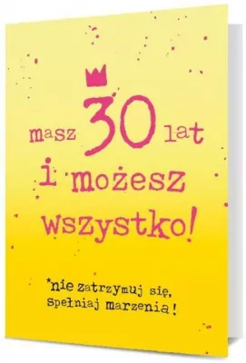 Karnet B6: Urodziny 30