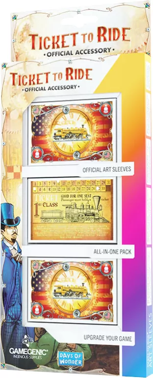 Gamegenic: Ticket to Ride - USA Art Sleeves (46 x 70 mm) - tantis.pl