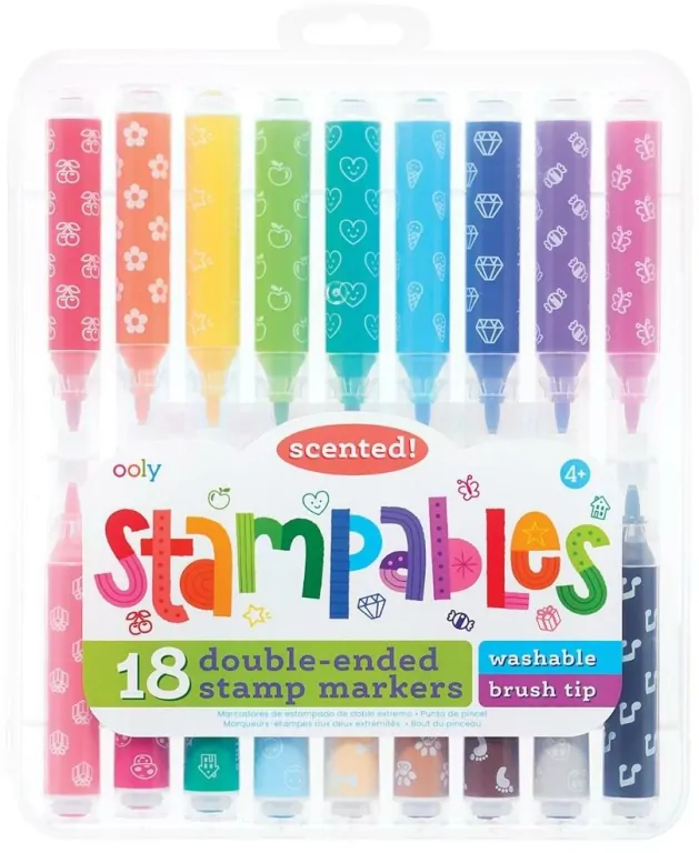 Flamastry pachnące ze stempelkami Stampables 18kol - tantis.pl