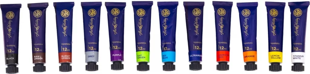 Farby tempera 12kol 12ml ASTRA - tantis.pl