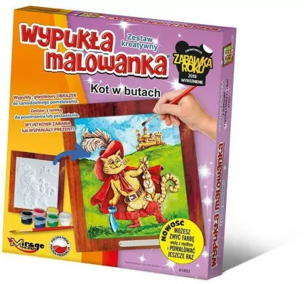 Wypukła malowanka Bajka Kot w butach