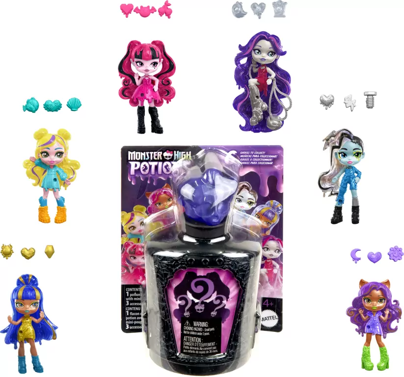 Monster High Eliksiry Minilalka Seria 1 mix - tantis.pl