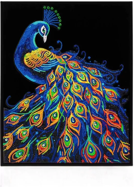 Diamond Dotz - Adults Flocked Neon Peacock - tantis.pl