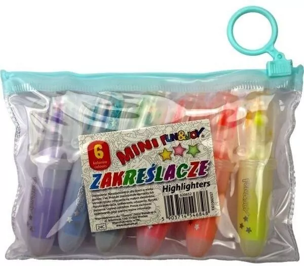 Zakreślacze mini 6 kolorów - tantis.pl