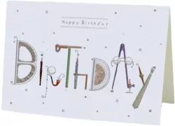 Karnet B6 + koperta Urodziny napis