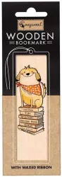 Zakładka drewniana Pies na książkach