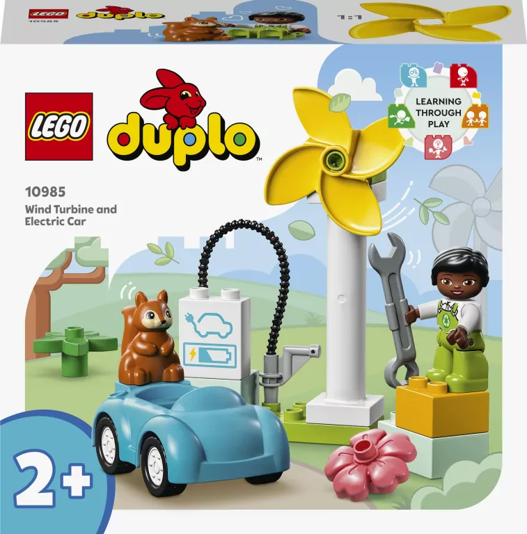 LEGO® DUPLO® Town. Turbina wiatrowa i samochód elektryczny. 10985 - tantis.pl