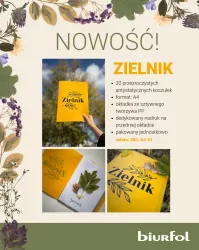 Zielnik A4 PP 20 k. żółty z nadrukiem