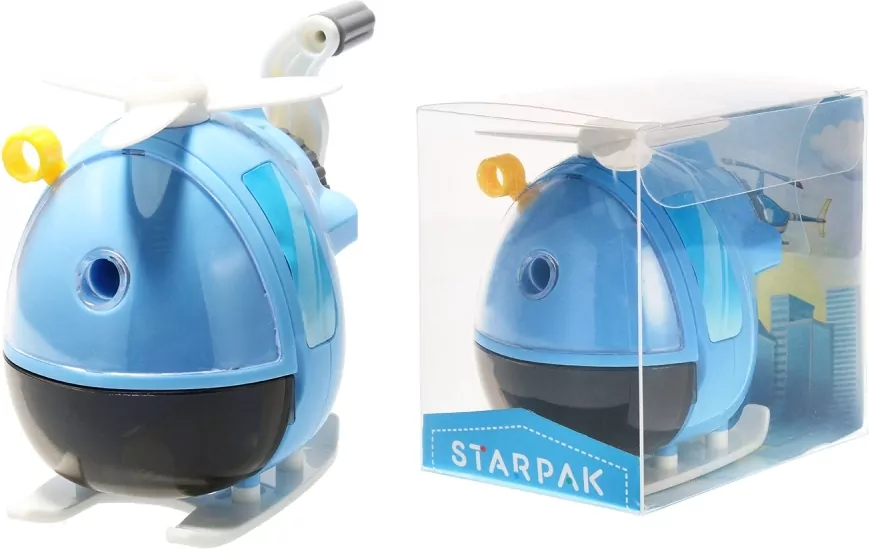 Temperówka plastikowa z korbką Helikopter - tantis.pl