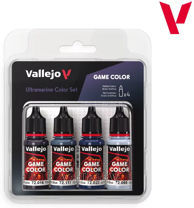 Vallejo: 72.389 - Game Color - Ultramarine Color Set (4x18 ml) - tantis.pl