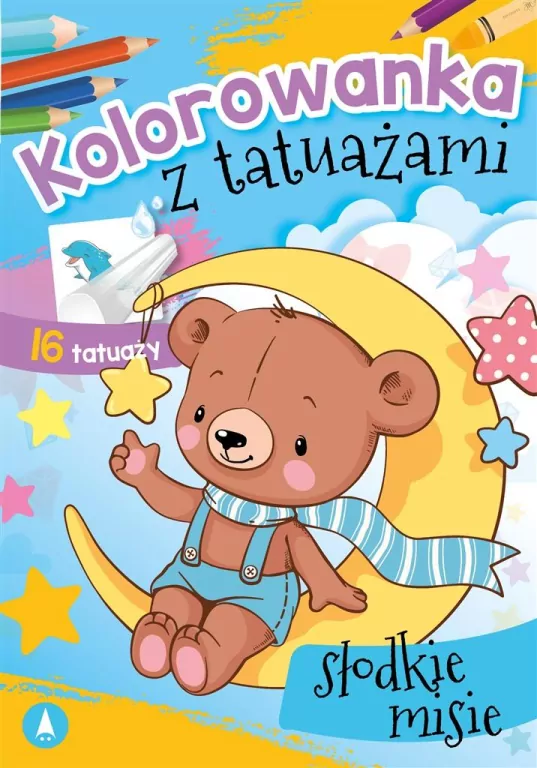 Słodkie misie. Kolorowanka z tatuażami - tantis.pl