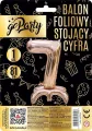 Balon foliowy stojący 7 rose gold 81cm - tantis.pl