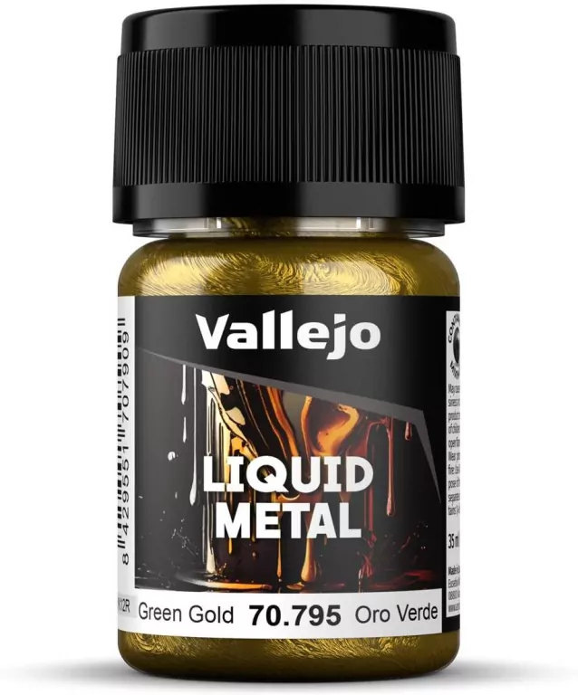 Vallejo: 70.795 - Liquid Metal - Green Gold (35 ml) - tantis.pl