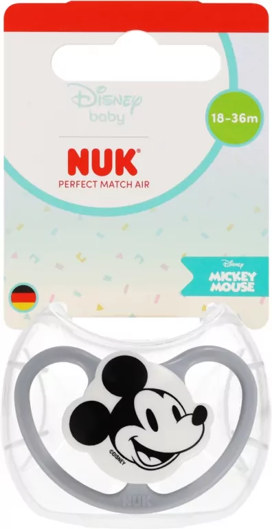 NUK. Perfect Match. Smoczek z silikonowym smoczkiem. Miki Pop - tantis.pl