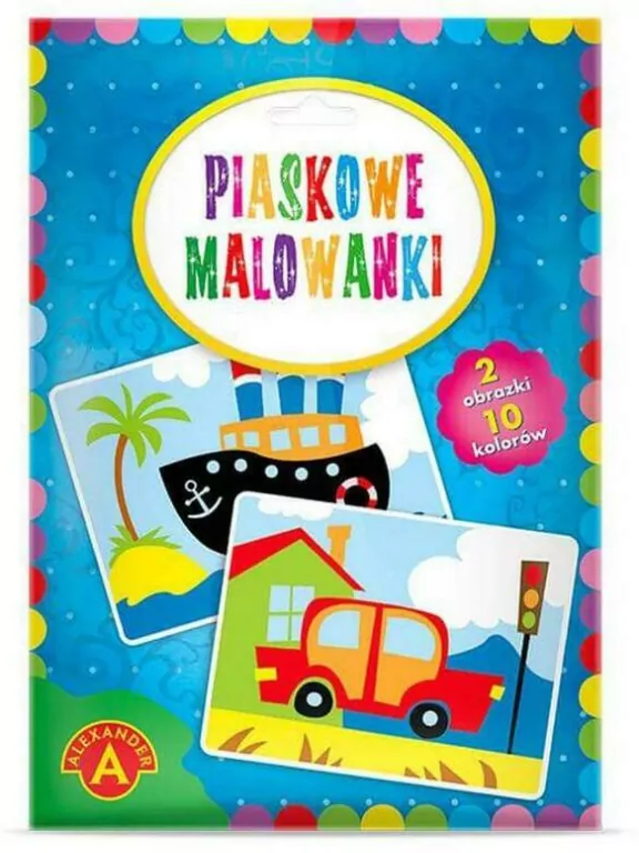 Piaskowe malowanki. Statek, samochód - tantis.pl