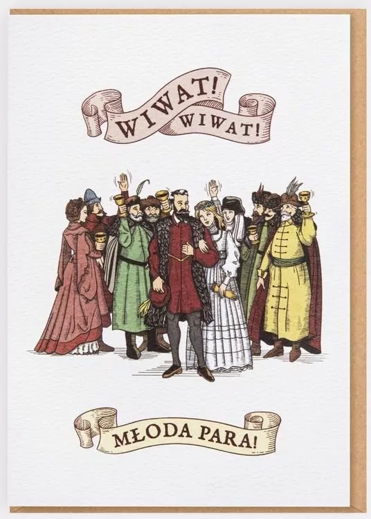 Karnet Ślub - Wiwat! Wiwat! Młoda Para! - tantis.pl