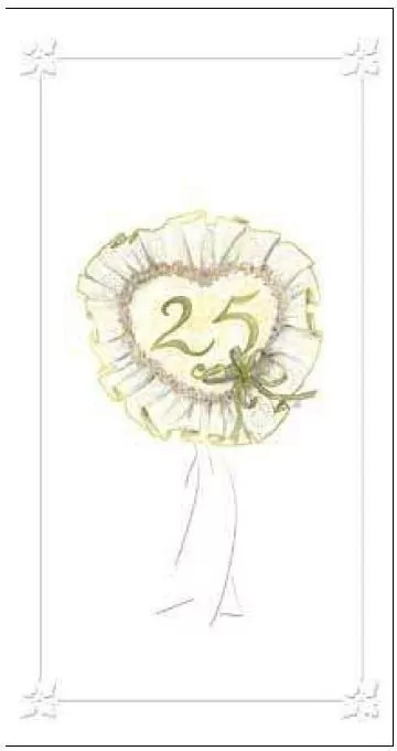 Karnet 10x23 Rocznica 25 + koperta - tantis.pl