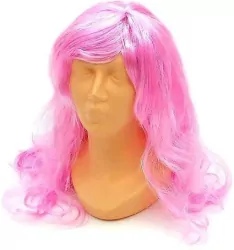 Peruka długa pudrowy róż