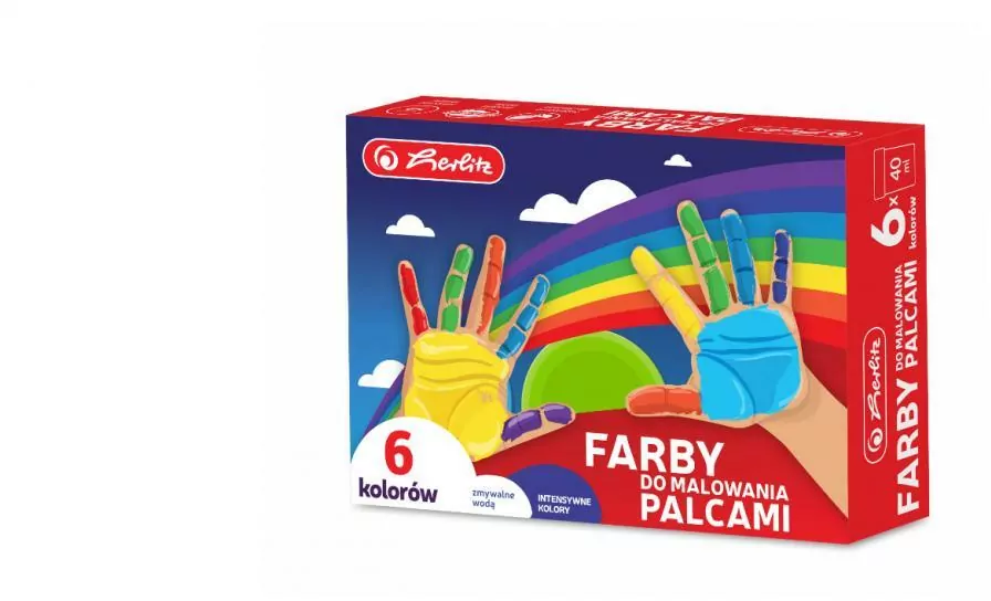 Farby do malowania palcami. 6 kolorów - tantis.pl