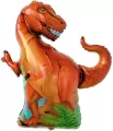 Balon foliowy Dinozaur T-rex pomarańczowy 66x59cm - tantis.pl