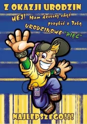 Karnet Young B6 + koperta wzór nr 012. Urodziny