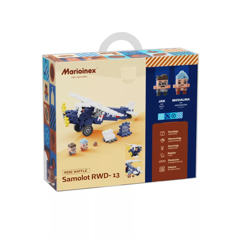 Samolot RWD-13. Mini Waffle Wedel 120el - tantis.pl