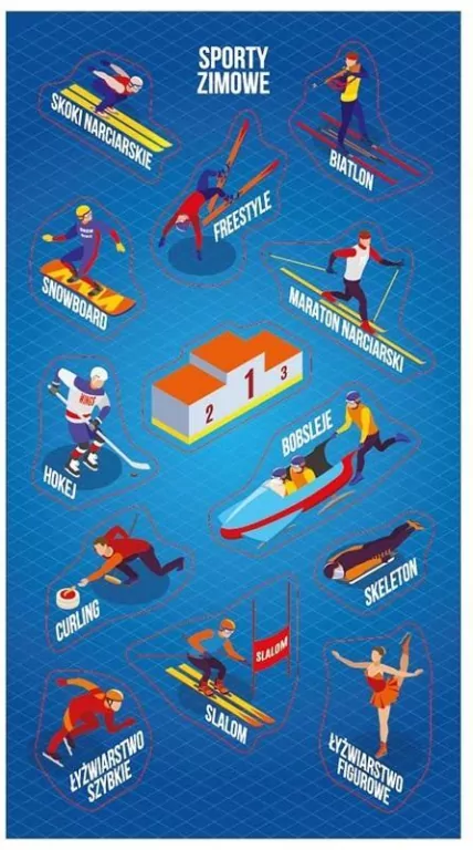 Naklejki. Sporty zimowe - tantis.pl