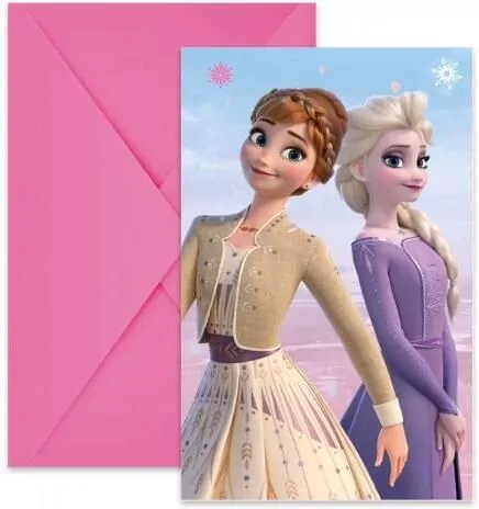 Zaproszenia Frozen 2 - 6 sztuk - tantis.pl