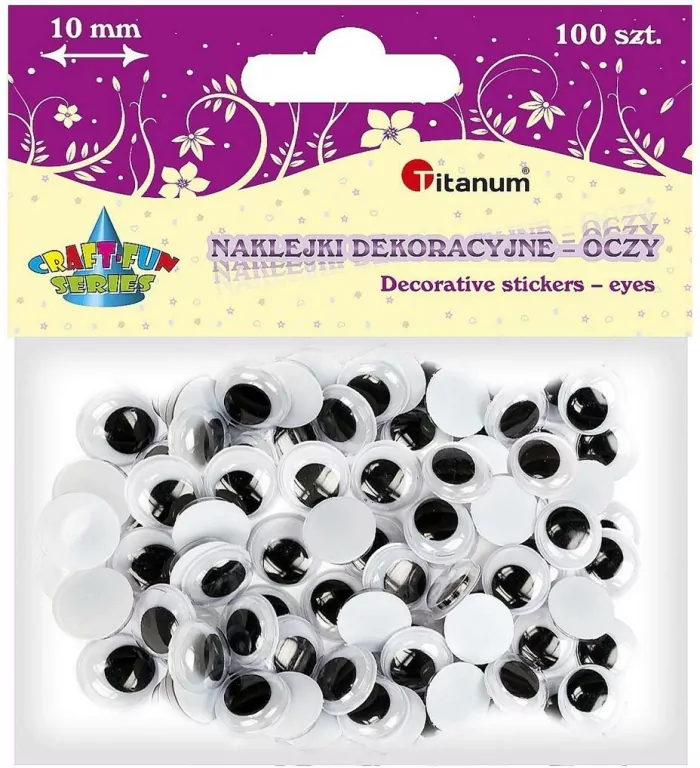 Oczy samoprzylepne 10mm okrągłe - tantis.pl