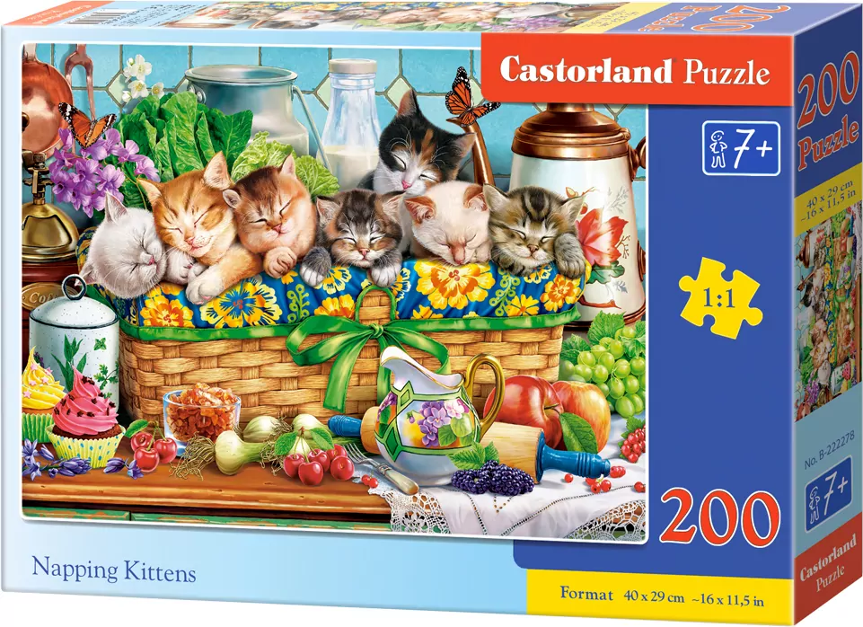 Puzzle 200. Napping Kittens. 222278 - tantis.pl