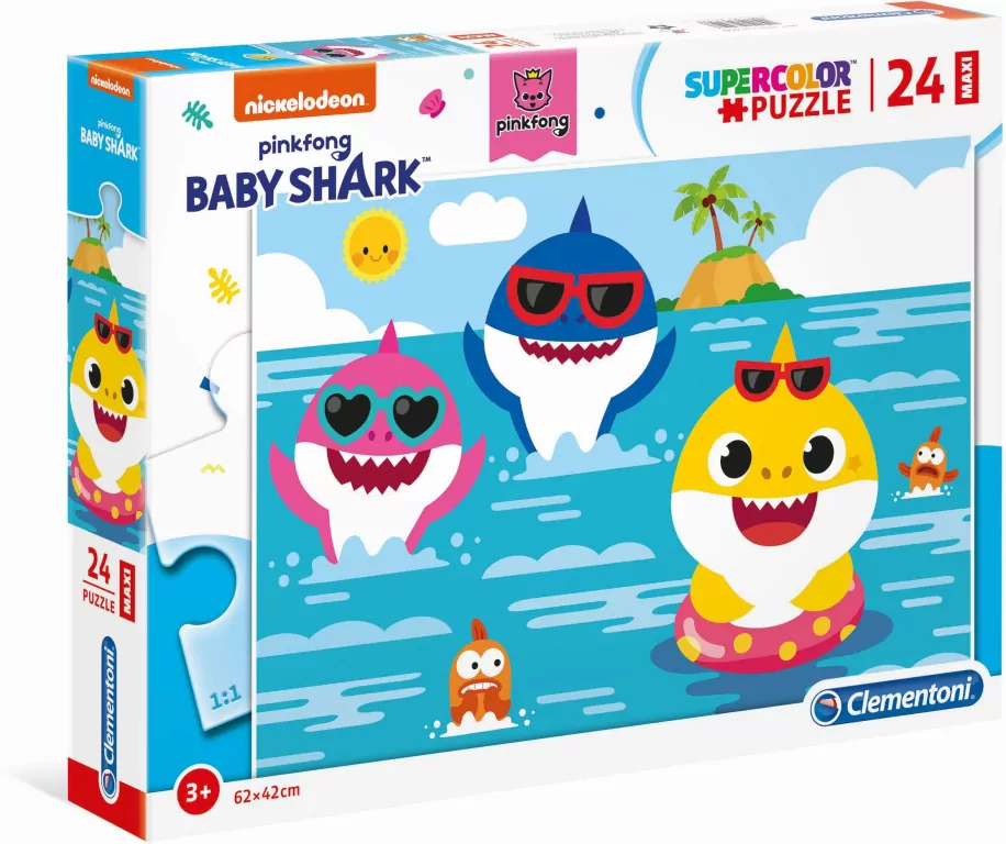 Puzzle 24. Super Kolor. Baby Shark 28519 - tantis.pl
