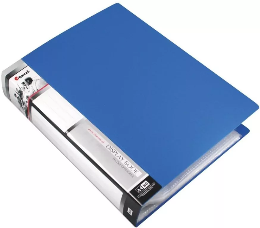 Teczka ofertowa A4 80 koszulek niebieska - tantis.pl