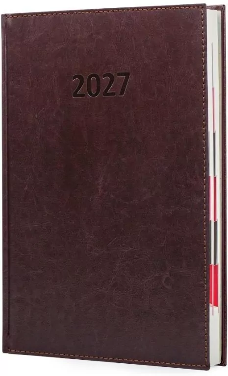 Kalendarz 2027 A4 Agenda Dzienny Brązowy - tantis.pl