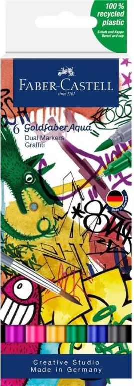 Pisak akwarelowy Goldfaber Aqua grafitti 6szt - tantis.pl