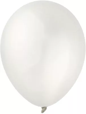 Balony Decomex metallic Pearl White