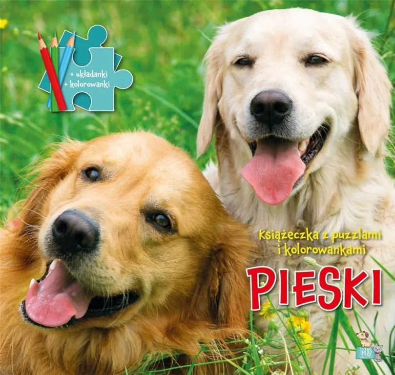 Książeczka z puzzlami i kolorowankami. Pieski - tantis.pl