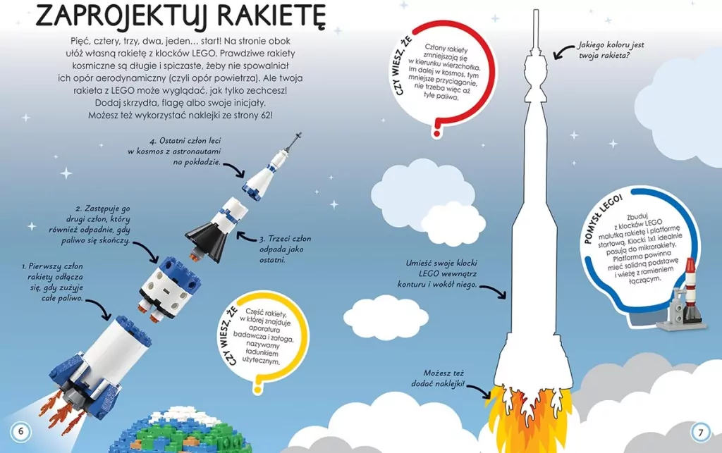LEGO świat. Zabawy z naklejkami. Kosmos - tantis.pl