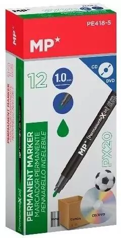 Marker permanentny 1,0mm do CD/DVD zielony (12szt) - tantis.pl