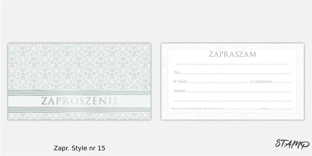 Zaproszenie Style nr 15 - tantis.pl