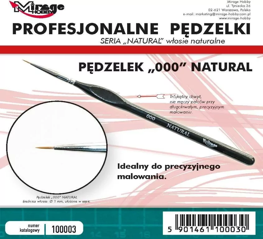 Pędzelek natural 000 - tantis.pl