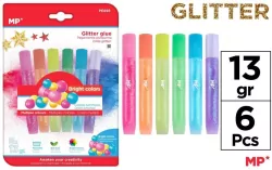 Klej brokatowy metaliczny 6 kolorów