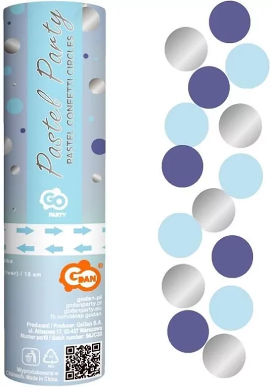 Konfetti pneumatyczne kółka, 15 cm - tantis.pl